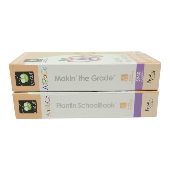 Cricut Cartridge Makin The Grade Plantin Schoolbook Lot Of 2 Link Status Unknown - Picture 4 of 11